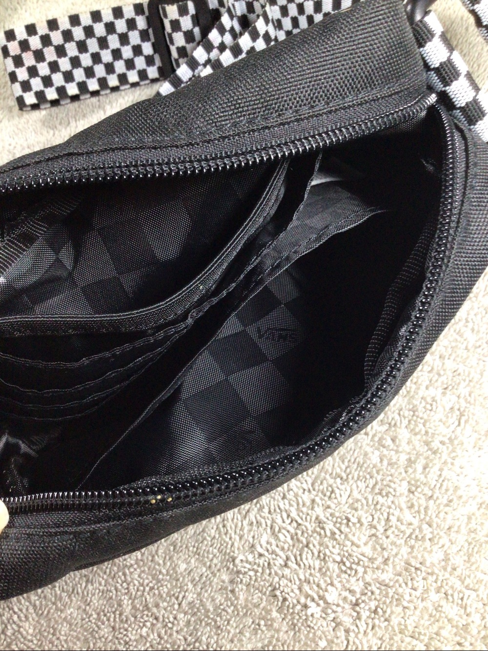 Vans Black with Black & White Checkerboard Crossbody Bag - Picture 3 of 4